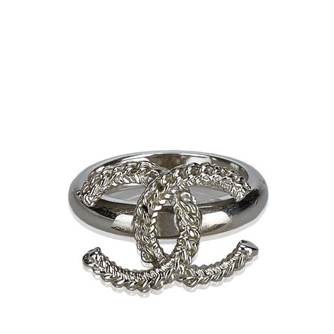 bague chanel argent massif|En argent bague Chanel Argenté taille 52 EU en Argent .